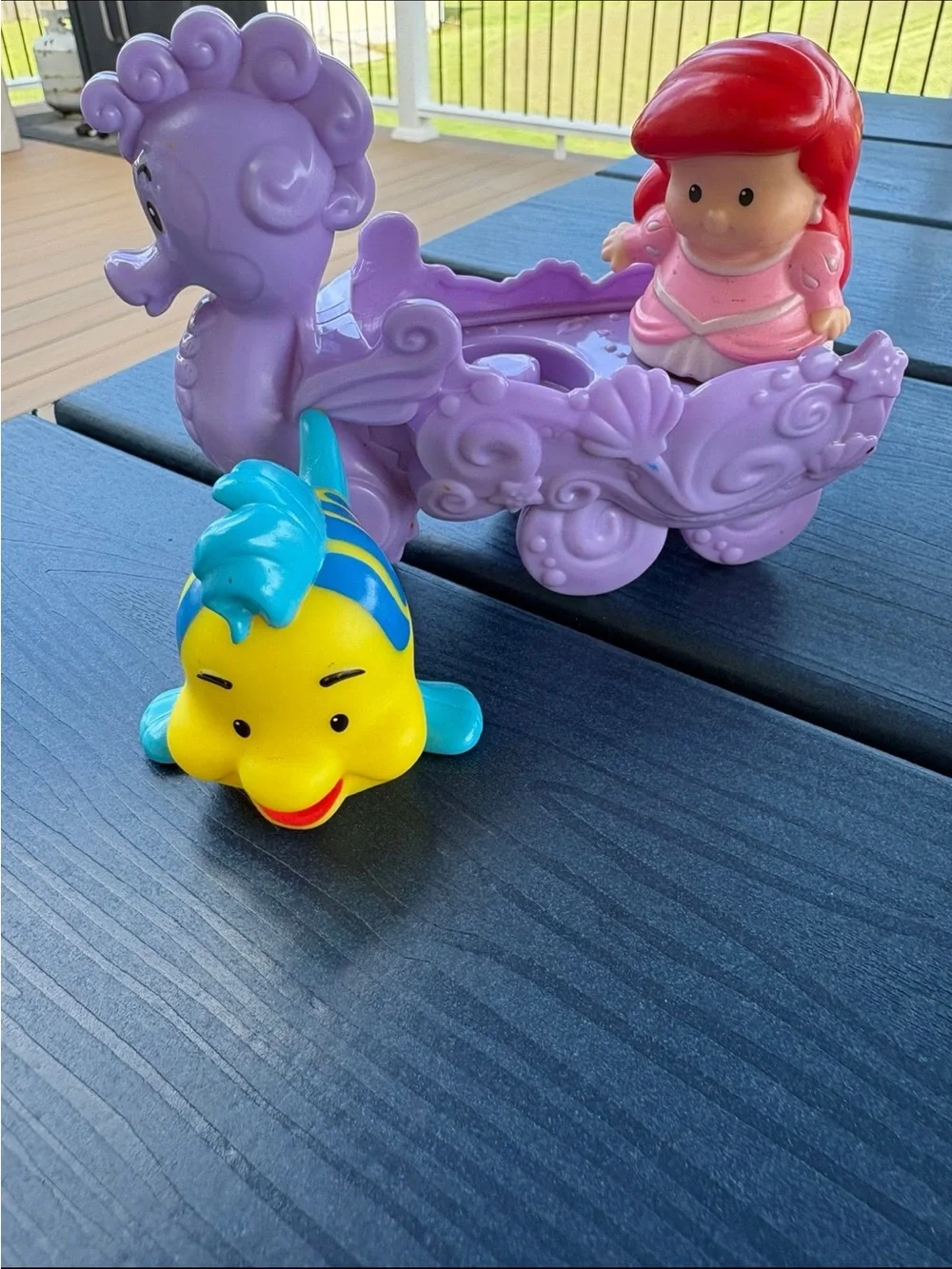 Fisher Price Little People Disney Little Mermaid Set flounder seahorse 2012